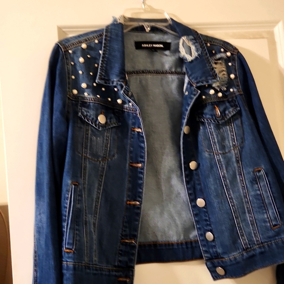 Ashley Mason Jackets & Blazers - Embellished denim jacket